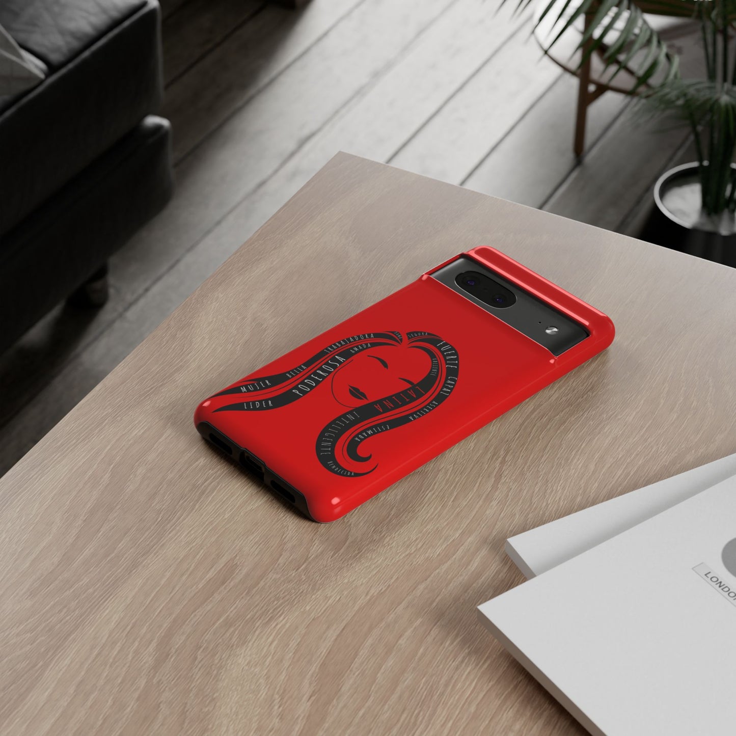 Red Fuerza Latina Tough Phone Case | Latina Empowerment Protective Cover
