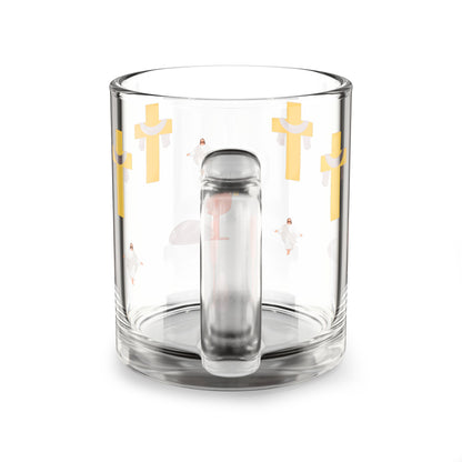 Christian-Themed Glass Mug, 10oz | Inspirational Drinkware for Faith Lovers, Gift for Birthdays, Holidays, and Celebrations