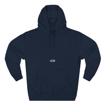 iGB Fits Cozy Three-Panel Fleece Hoodie, Casual Wear, Unisex Fashion, Gift for Her/Him, Fall/Winter Apparel, Comfortable Layering