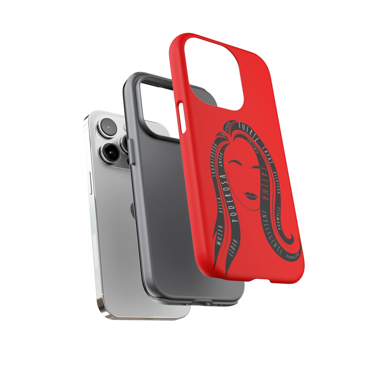 Red Fuerza Latina Tough Phone Case | Latina Empowerment Protective Cover