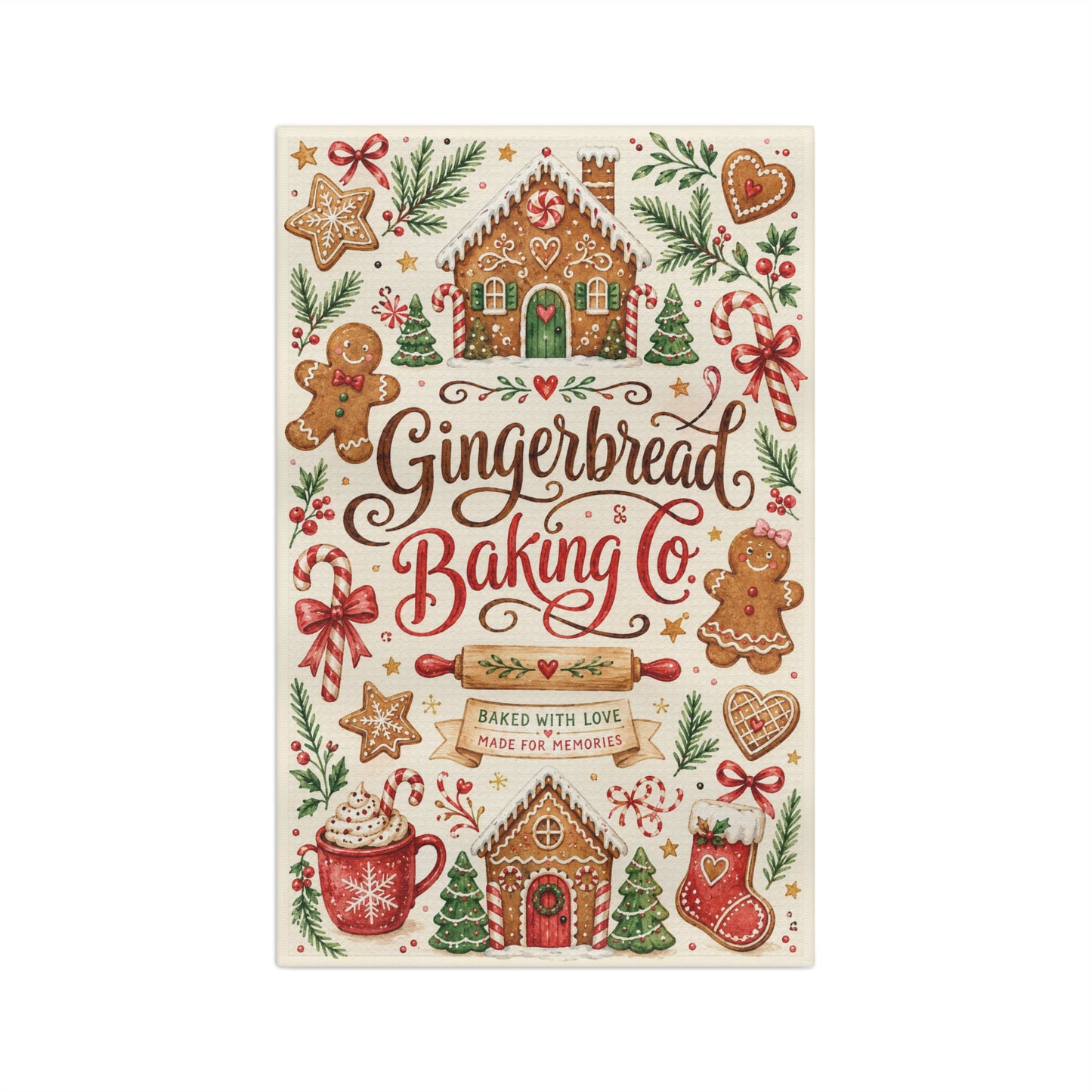 Gingerbread Baking Co. Holiday Tea Towel