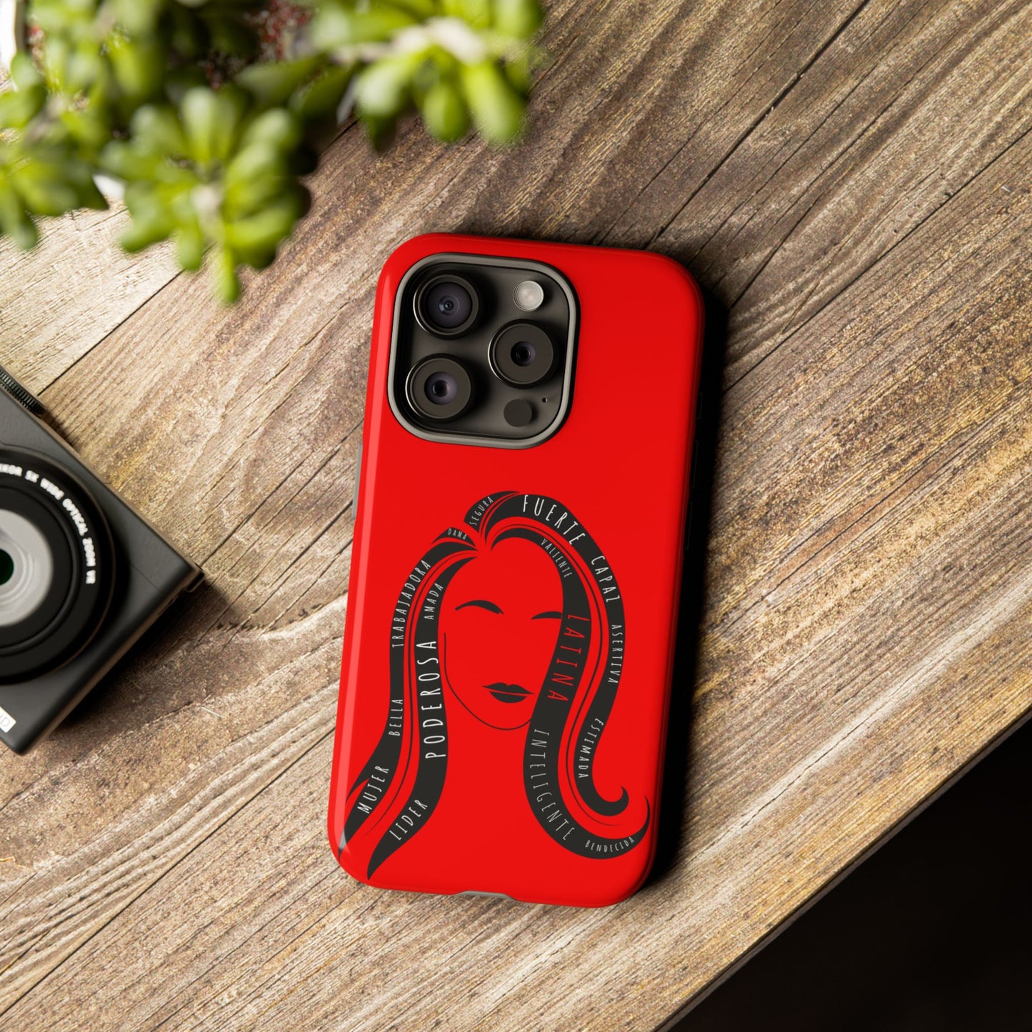 Red Fuerza Latina Tough Phone Case | Latina Empowerment Protective Cover