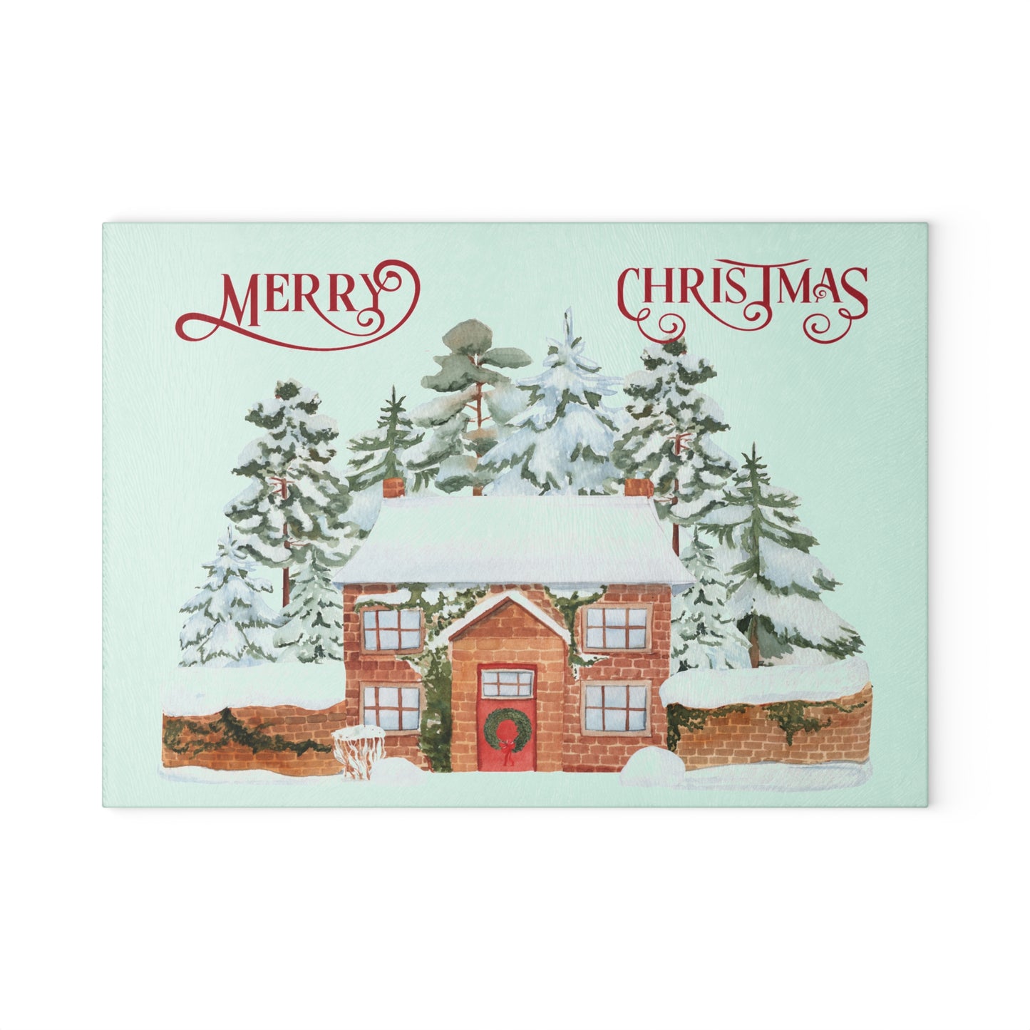 Christmas-Themed Glass Cutting Board, Holiday Kitchen Decor, Unique Gift for Home Cooks, Festive Cooking Accessory, Winter Wonderland [...]