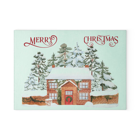 Christmas-Themed Glass Cutting Board, Holiday Kitchen Decor, Unique Gift for Home Cooks, Festive Cooking Accessory, Winter Wonderland [...]