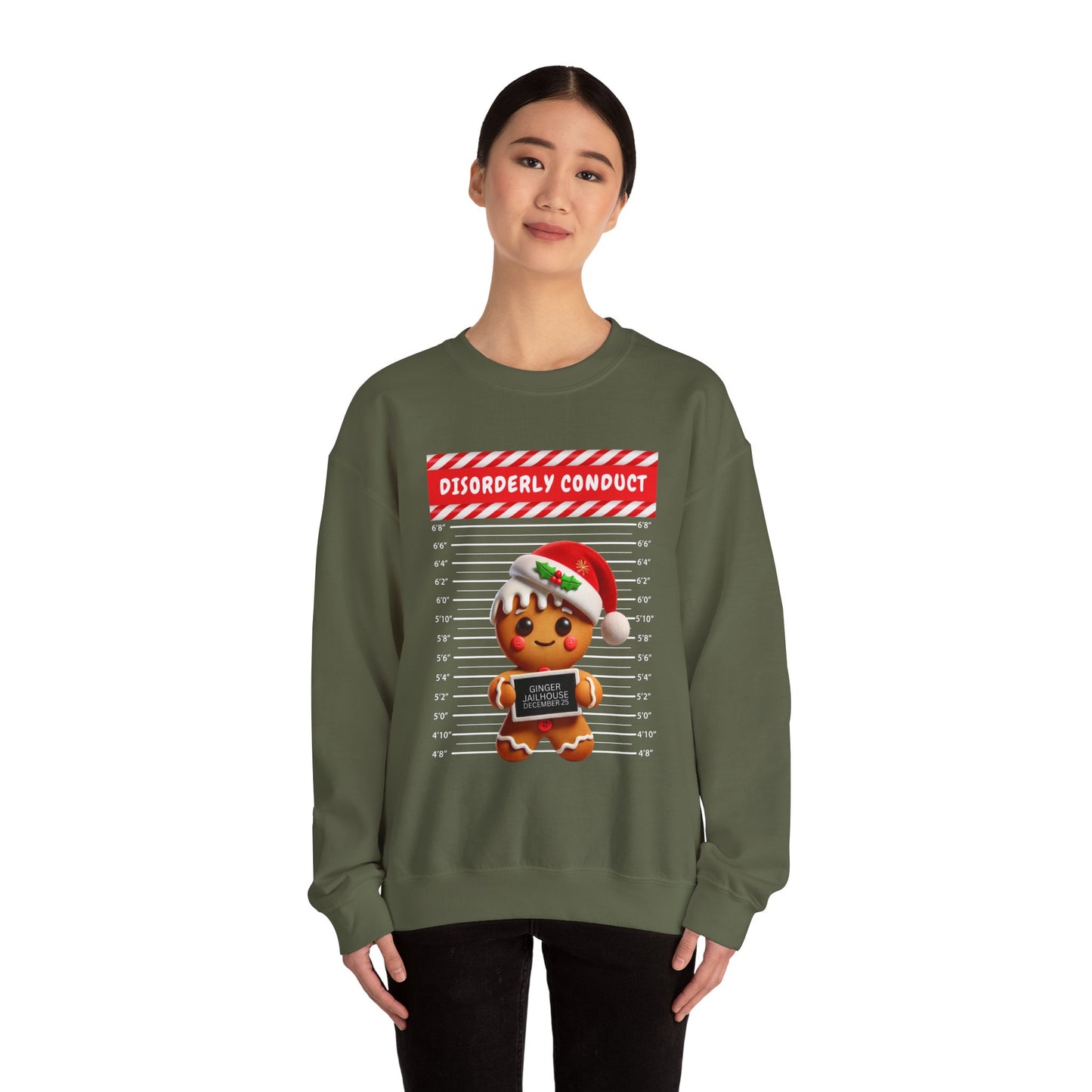 Gingerbread Mugshot Ugly Christmas Sweater