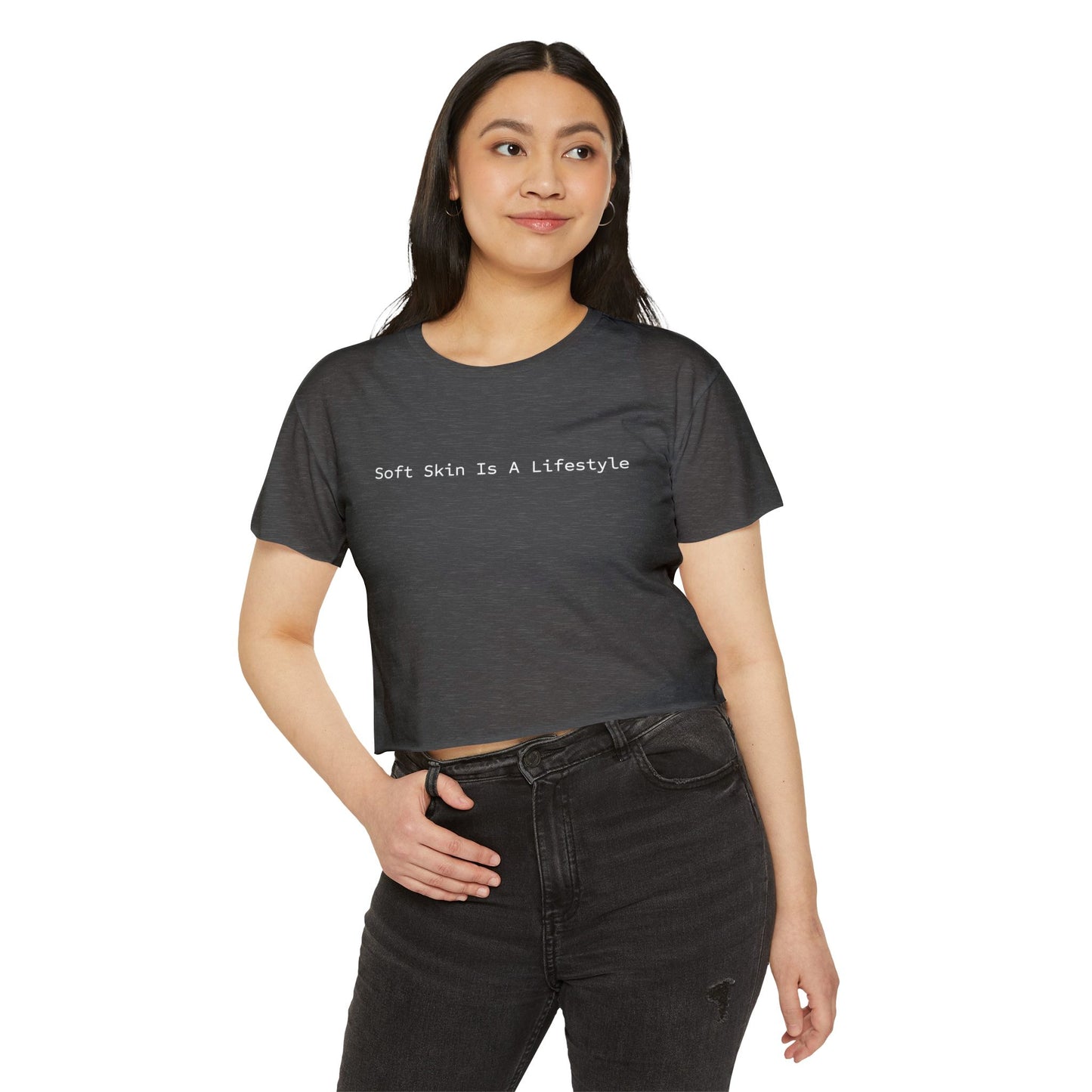 Soft Skin Is A Lifestyle™ Cropped Tee | Skincare & Esthetician Summer Top