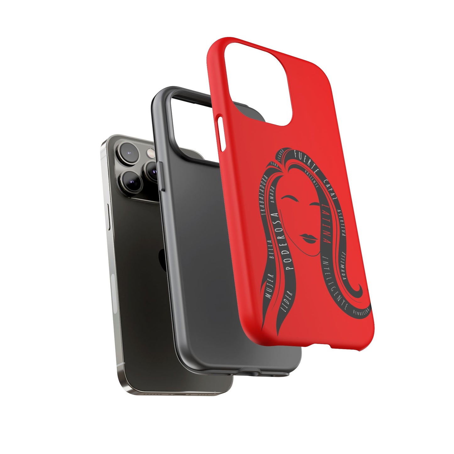 Red Fuerza Latina Tough Phone Case | Latina Empowerment Protective Cover