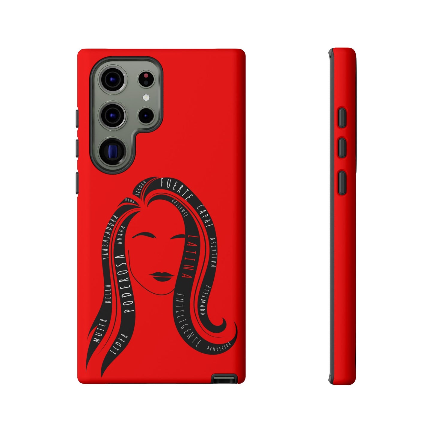 Red Fuerza Latina Tough Phone Case | Latina Empowerment Protective Cover