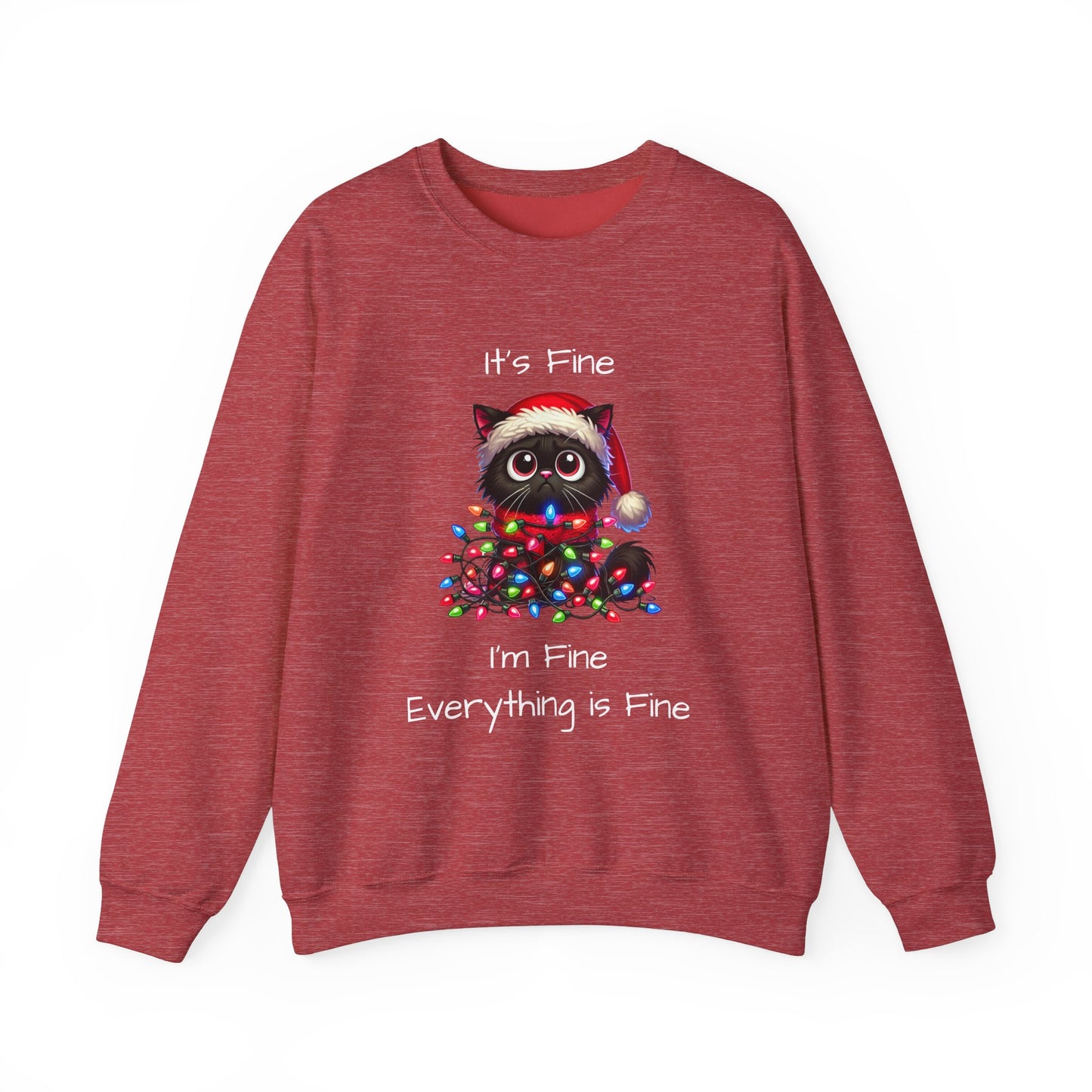 Everything is Fine Naughty Kitty Ugly Christmas Sweater