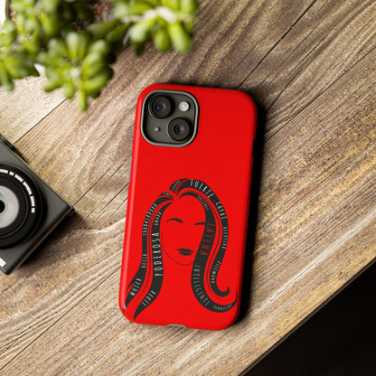 Red Fuerza Latina Tough Phone Case | Latina Empowerment Protective Cover