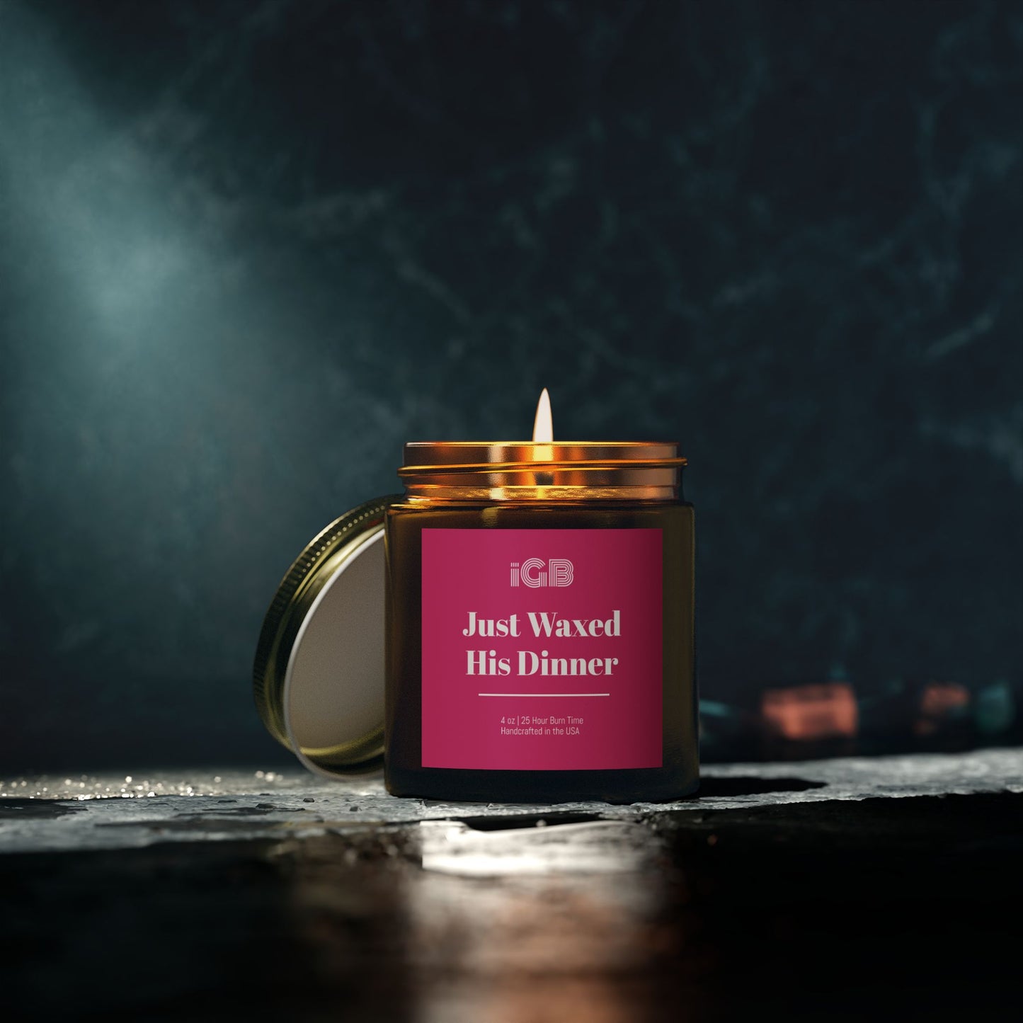 Just Waxed His Dinner Candle, Cozy Home Decor, Gift for Her, Aromatherapy, Seasonal fall Candle