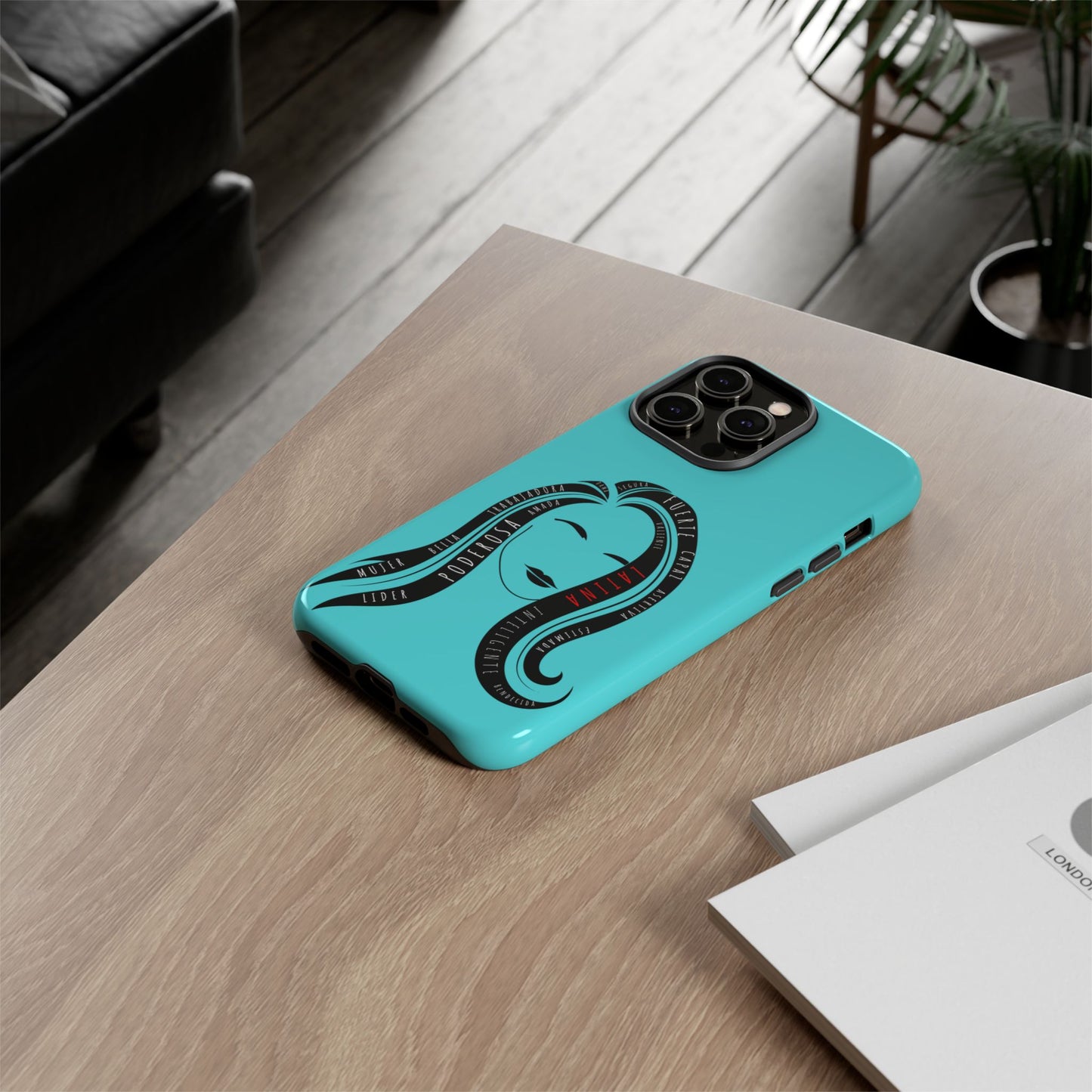 Blue Fuerza Latina Tough Phone Case | Latina Empowerment Protective Cover