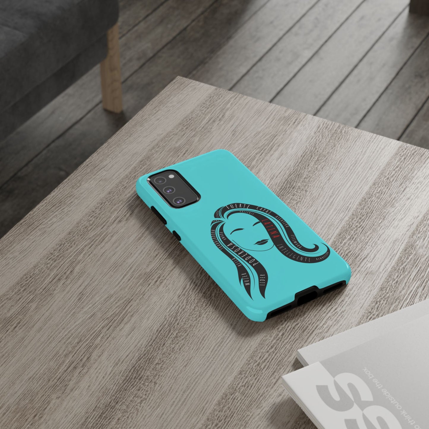 Blue Fuerza Latina Tough Phone Case | Latina Empowerment Protective Cover