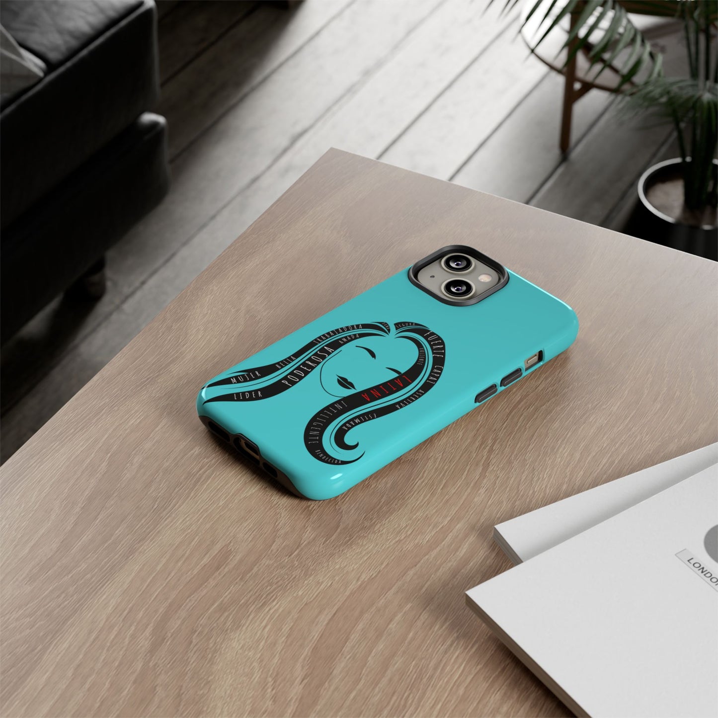 Blue Fuerza Latina Tough Phone Case | Latina Empowerment Protective Cover