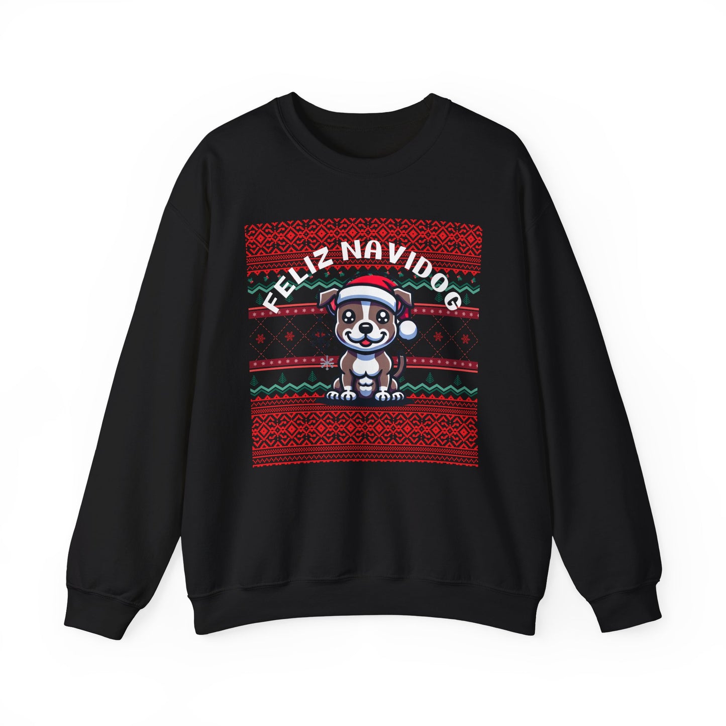 Feliz Navidog Ugly Christmas Sweater- Pitbull