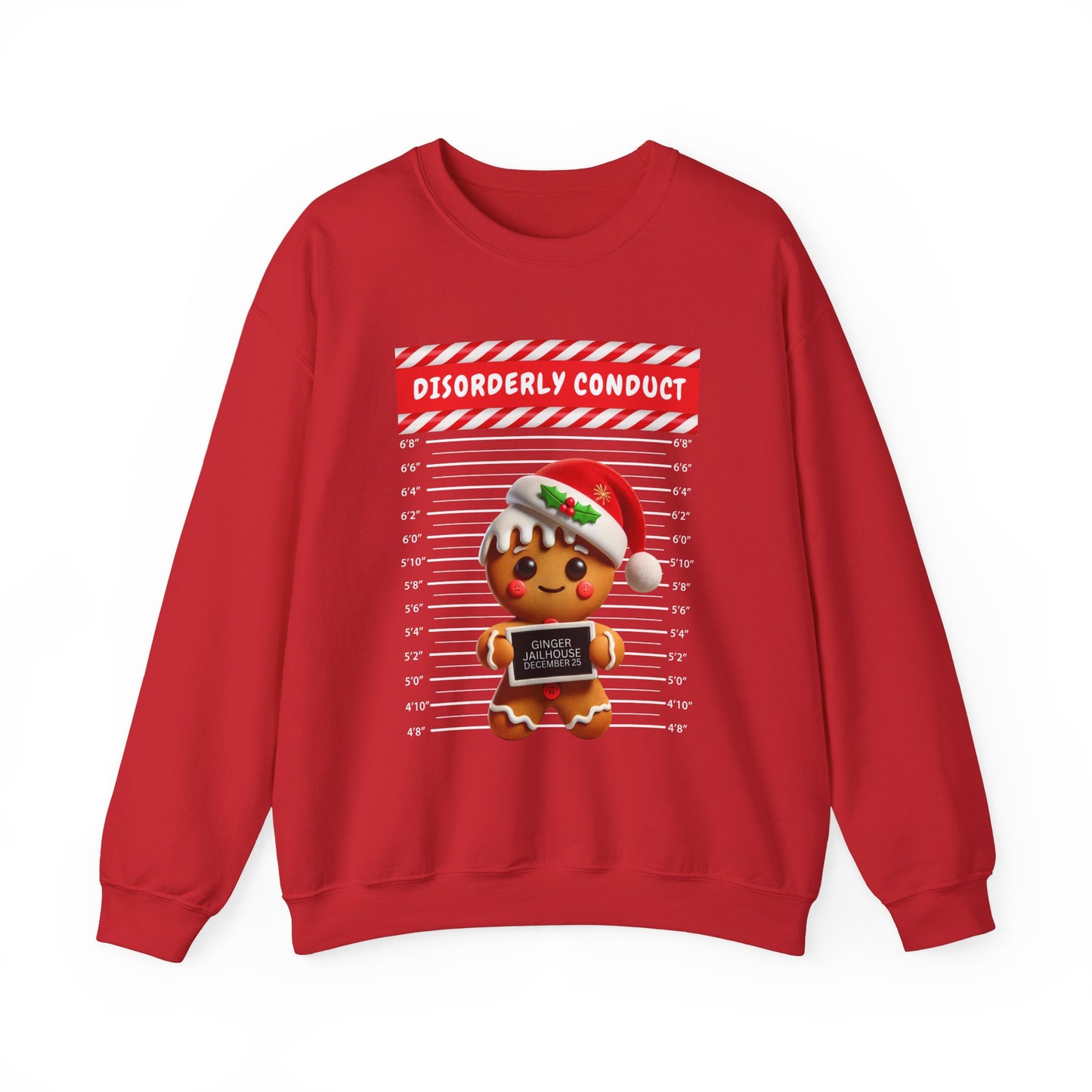 Gingerbread Mugshot Ugly Christmas Sweater