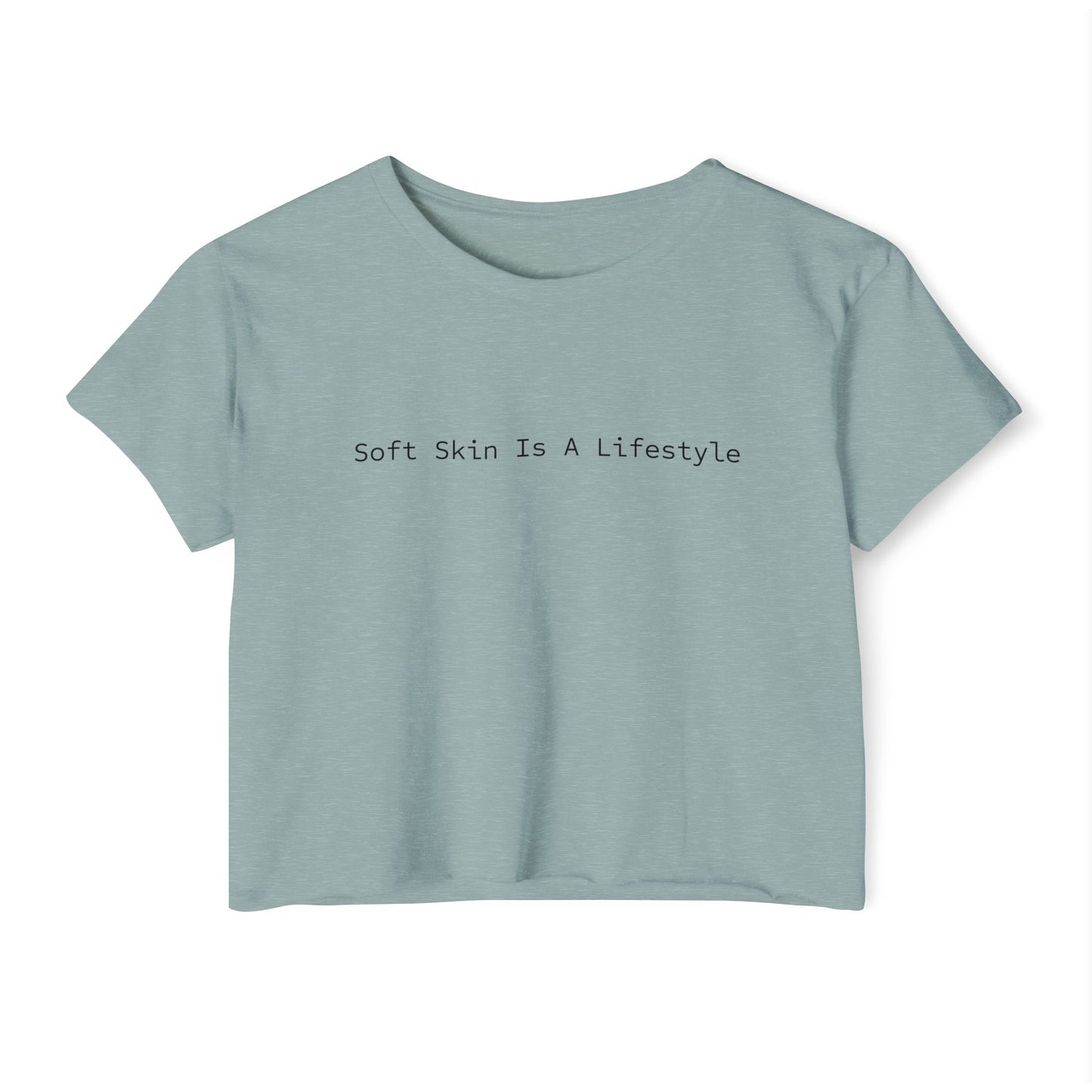 Soft Skin Is A Lifestyle™ Cropped Tee | Skincare & Esthetician Summer Top
