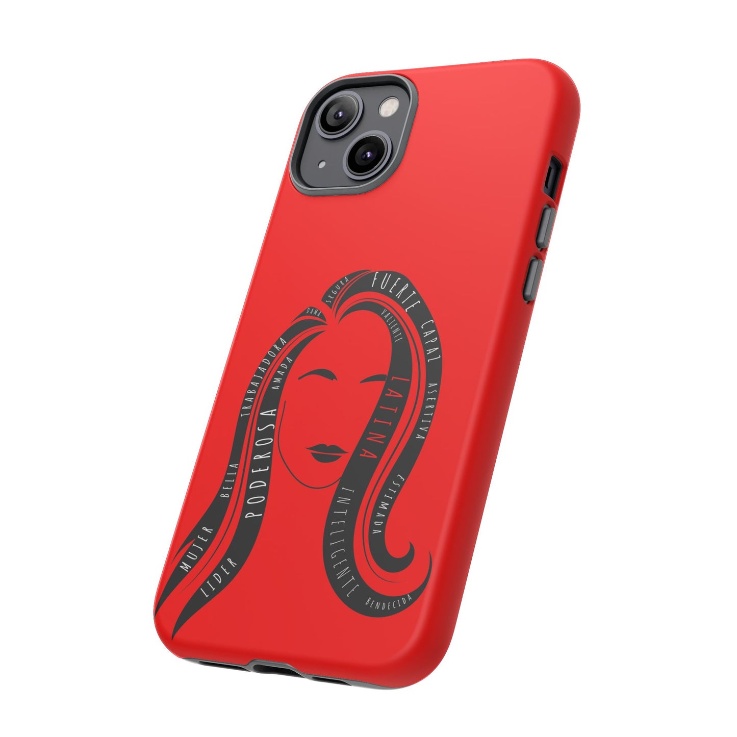 Red Fuerza Latina Tough Phone Case | Latina Empowerment Protective Cover