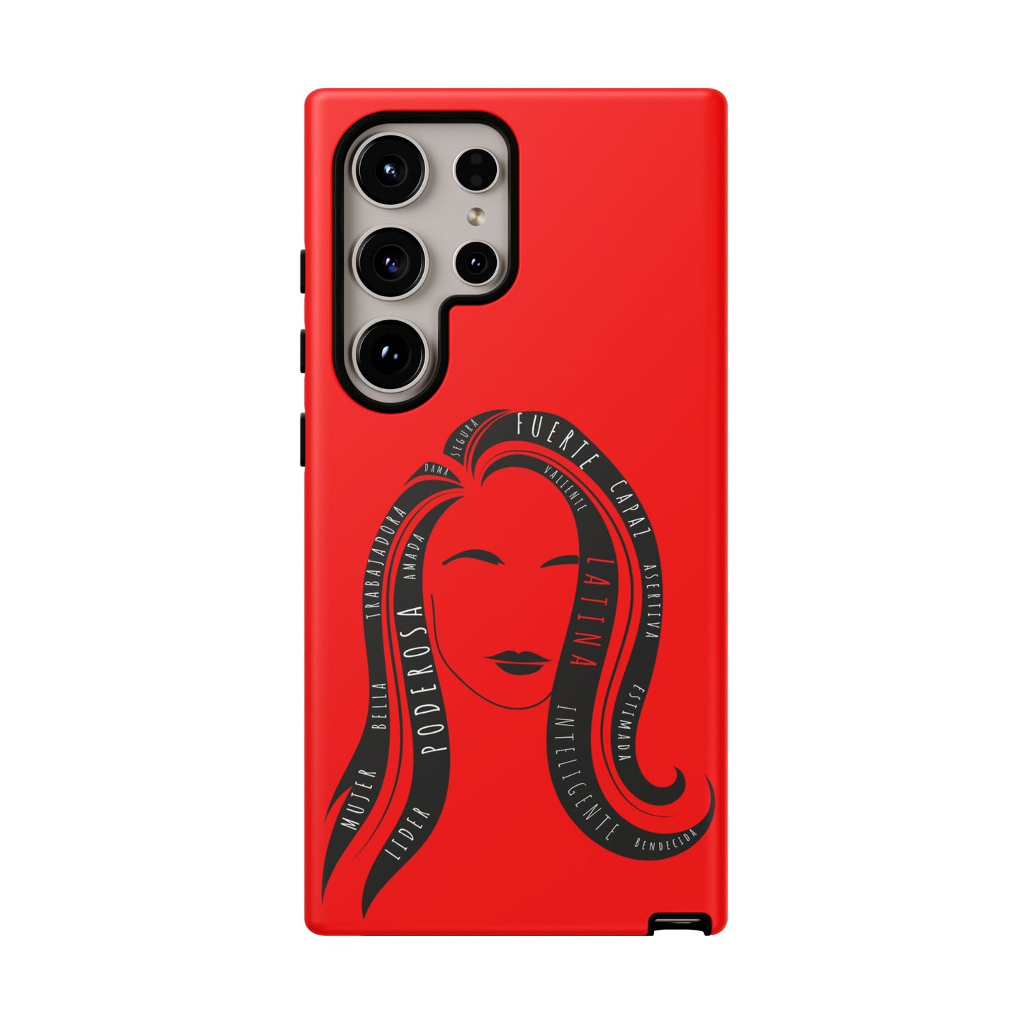 Red Fuerza Latina Tough Phone Case | Latina Empowerment Protective Cover