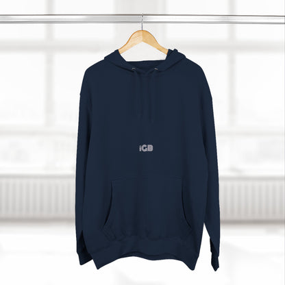 iGB Fits Cozy Three-Panel Fleece Hoodie, Casual Wear, Unisex Fashion, Gift for Her/Him, Fall/Winter Apparel, Comfortable Layering