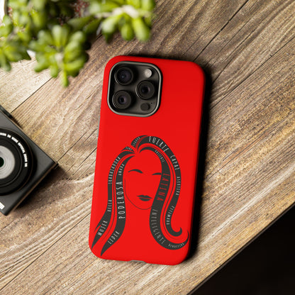 Red Fuerza Latina Tough Phone Case | Latina Empowerment Protective Cover