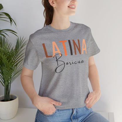 Latina Boricua, Shirt with Black Font