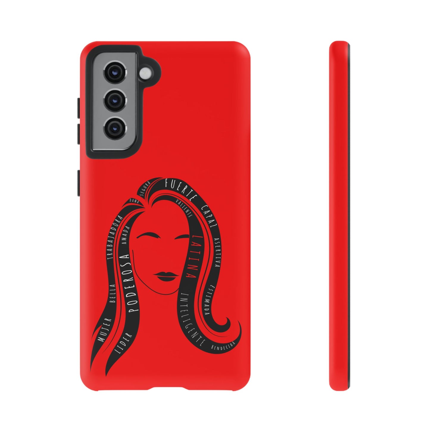 Red Fuerza Latina Tough Phone Case | Latina Empowerment Protective Cover