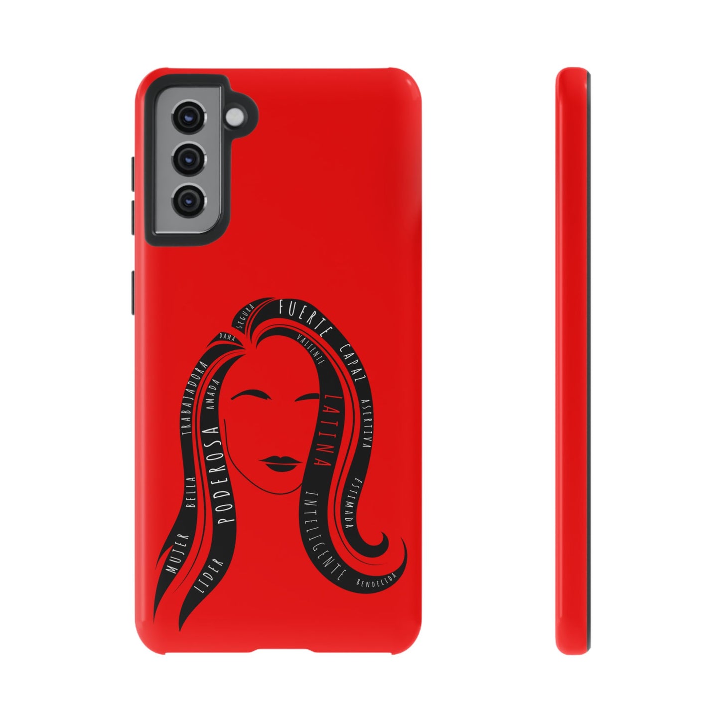 Red Fuerza Latina Tough Phone Case | Latina Empowerment Protective Cover