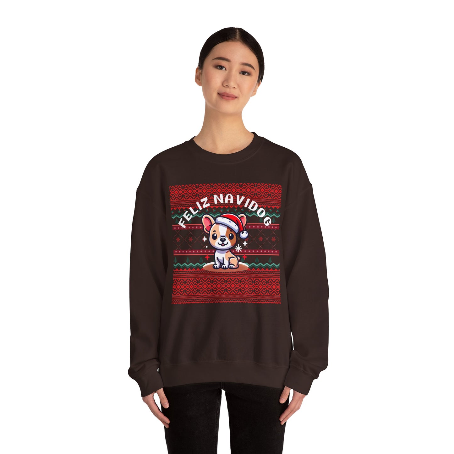 Feliz Navidog Ugly Christmas Sweater- French Bulldog