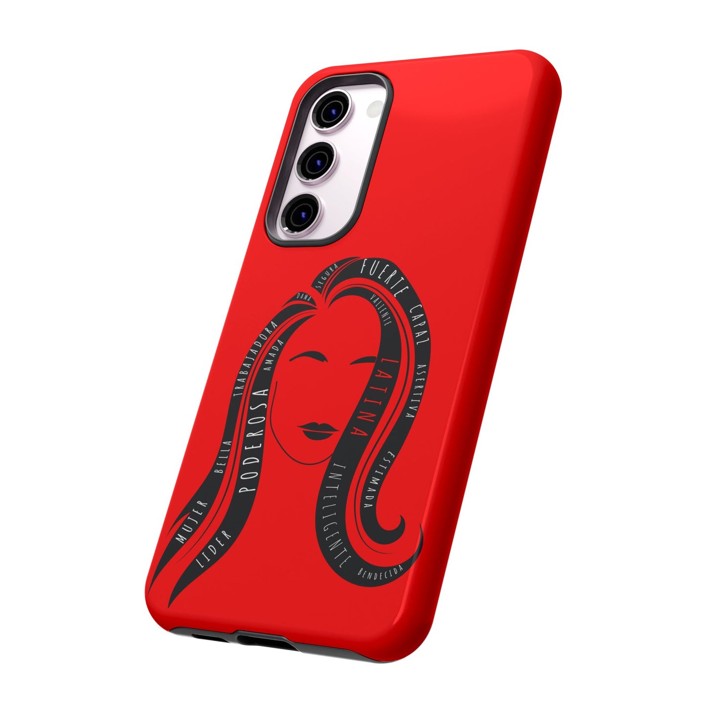 Red Fuerza Latina Tough Phone Case | Latina Empowerment Protective Cover