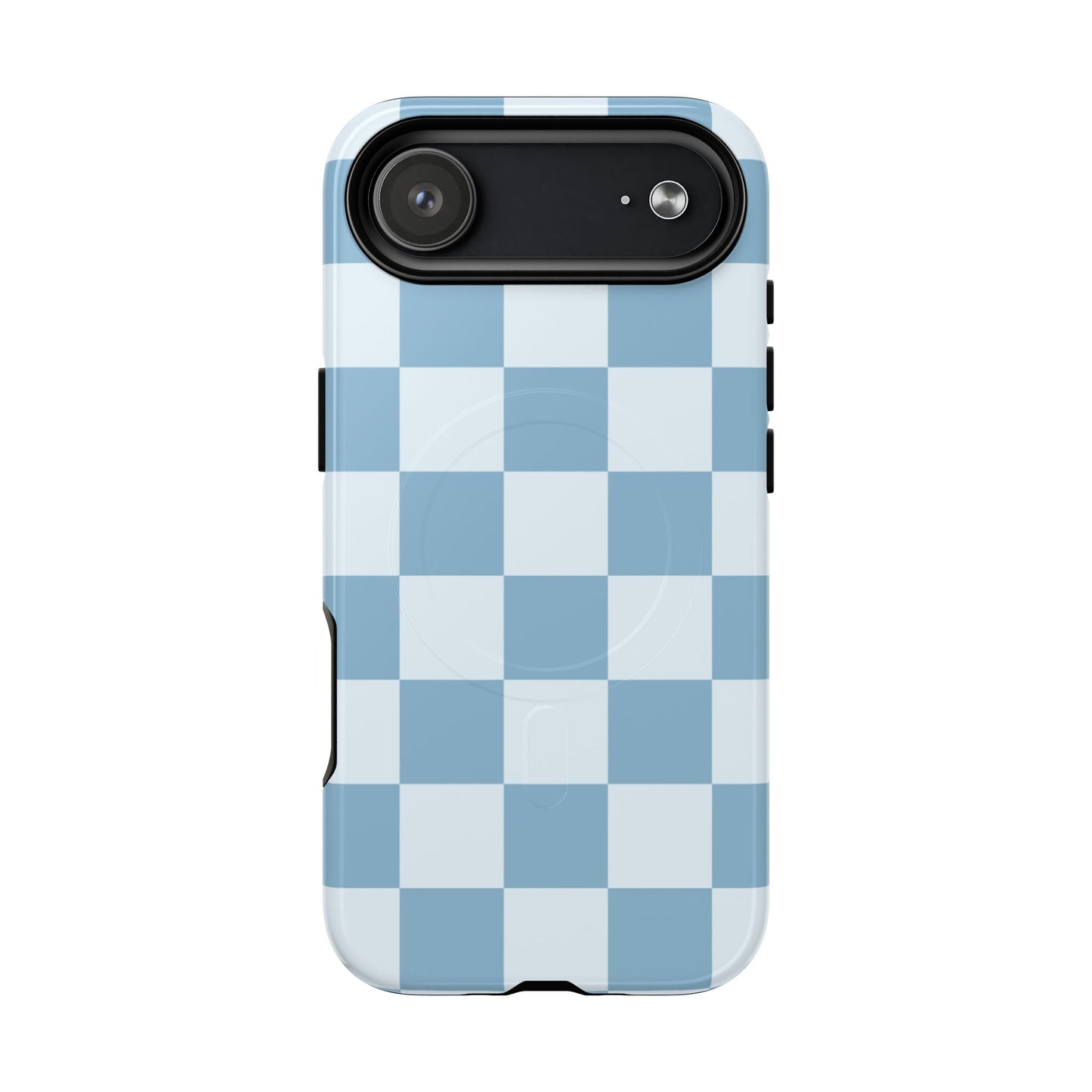 Coastal Check MagSafe Phone Case — Checkered Pattern Tough Protective Cover