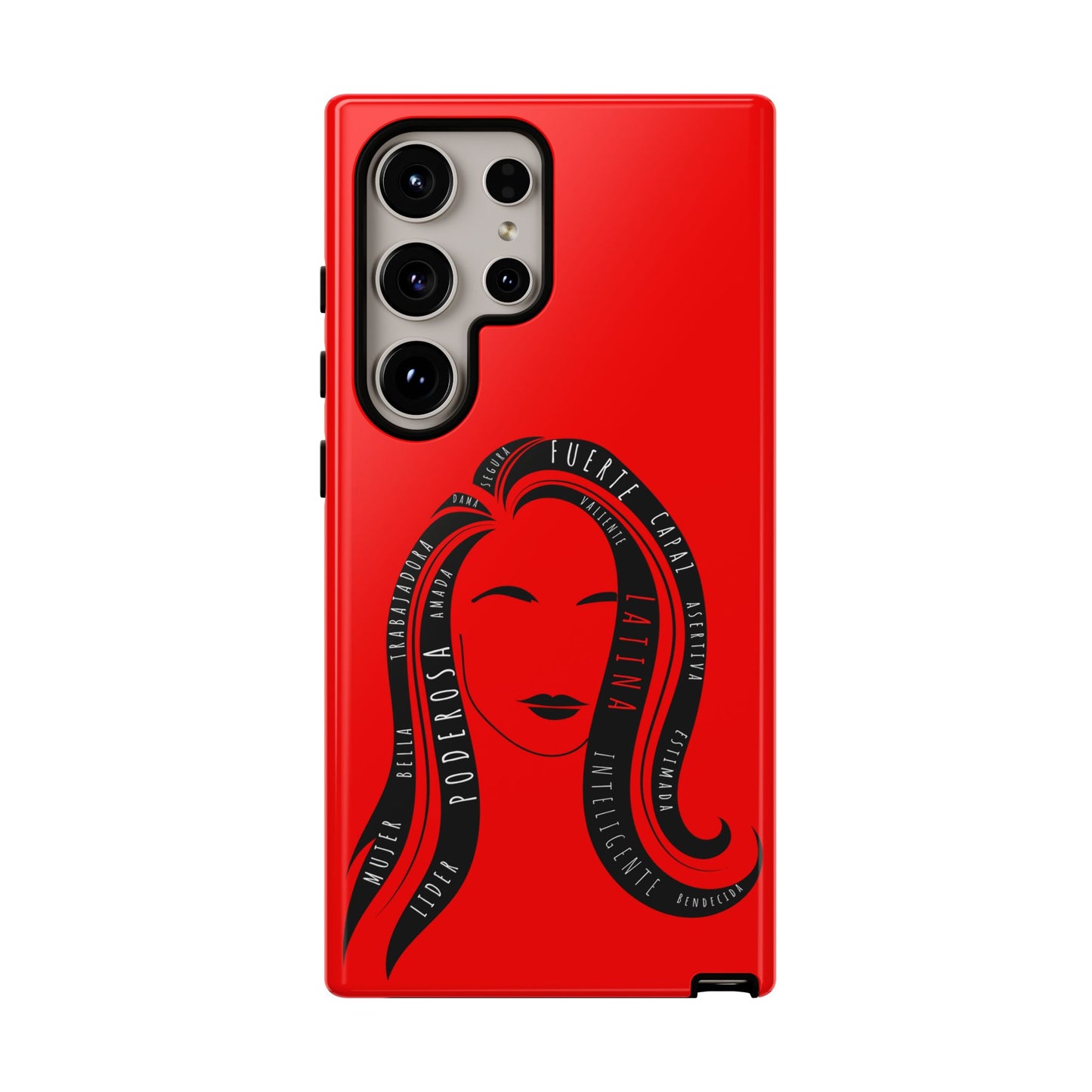 Red Fuerza Latina Tough Phone Case | Latina Empowerment Protective Cover