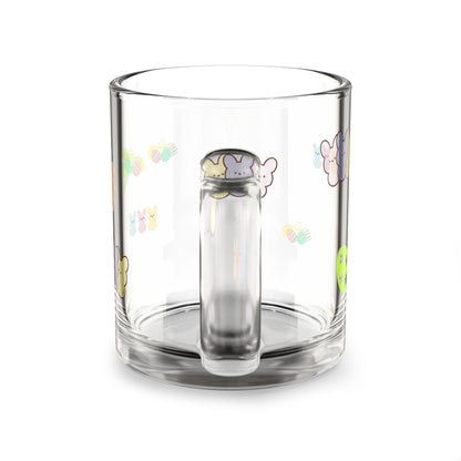 Cute Easter Bunny Glass Mug, 10oz - Spring Drinkware for Kids, Perfect Gift for Easter, Holiday Coffee Mug, Decorative Kitchen Decor