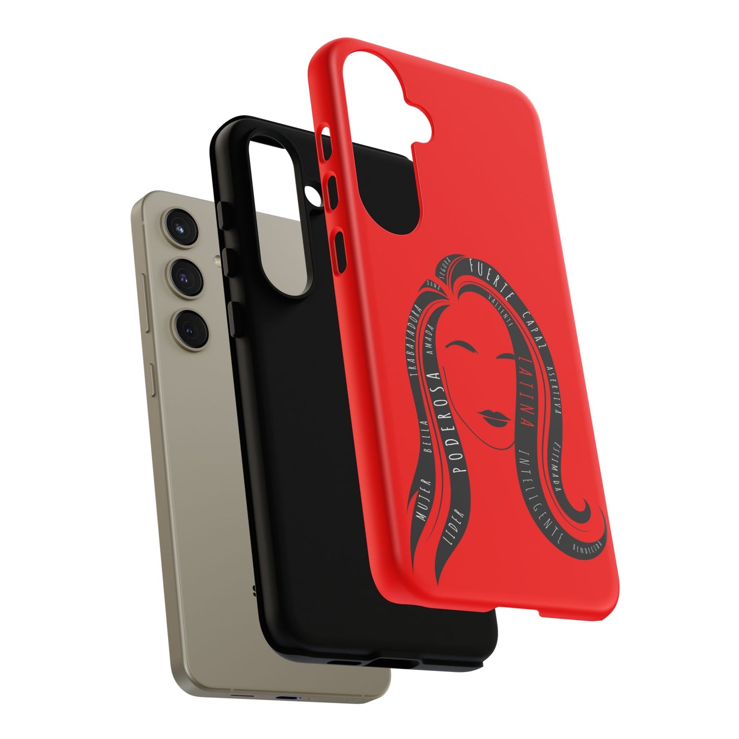 Red Fuerza Latina Tough Phone Case | Latina Empowerment Protective Cover