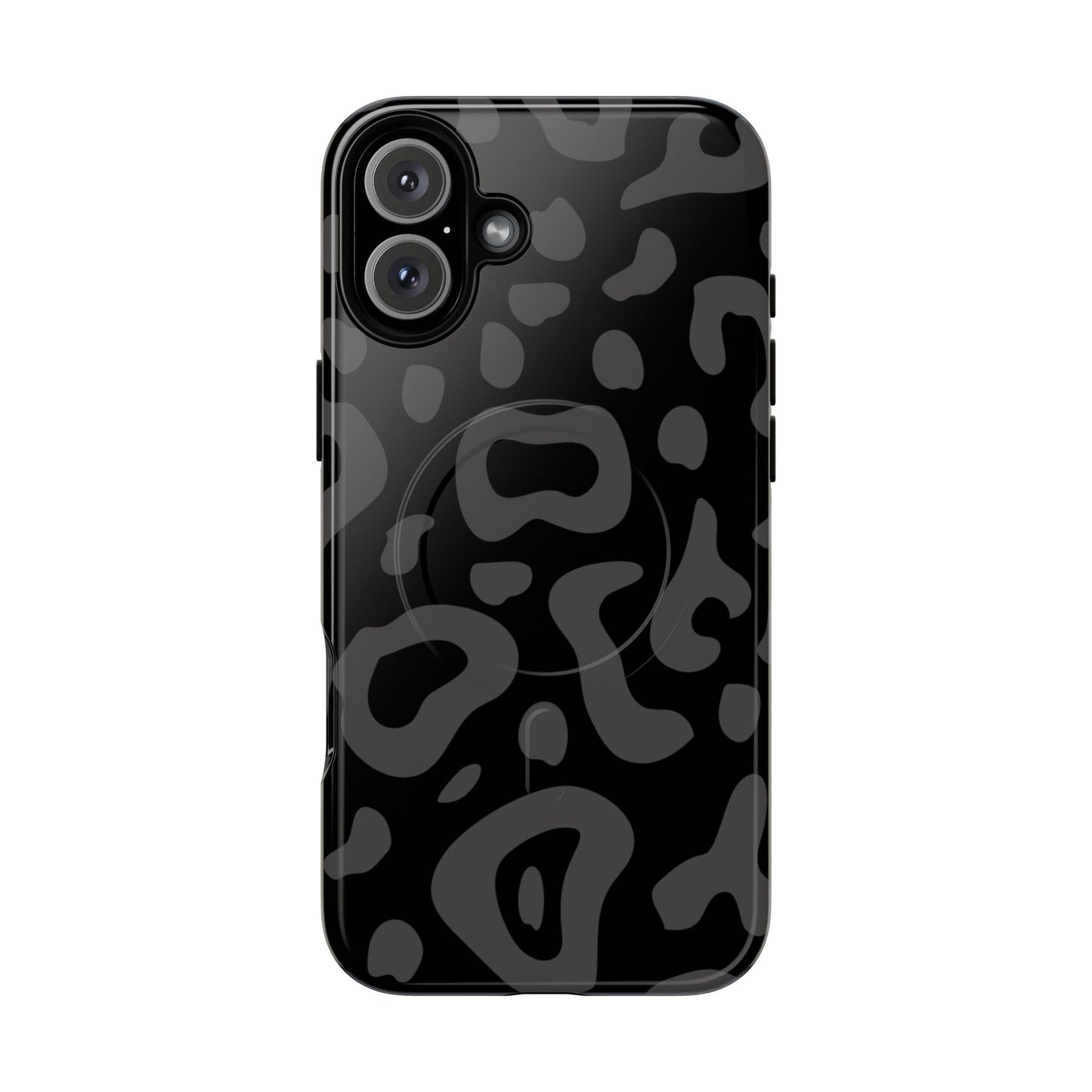CNoir Savage MagSafe Phone Case — Black Leopard Pattern Tough Protective Cover