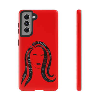Red Fuerza Latina Tough Phone Case | Latina Empowerment Protective Cover
