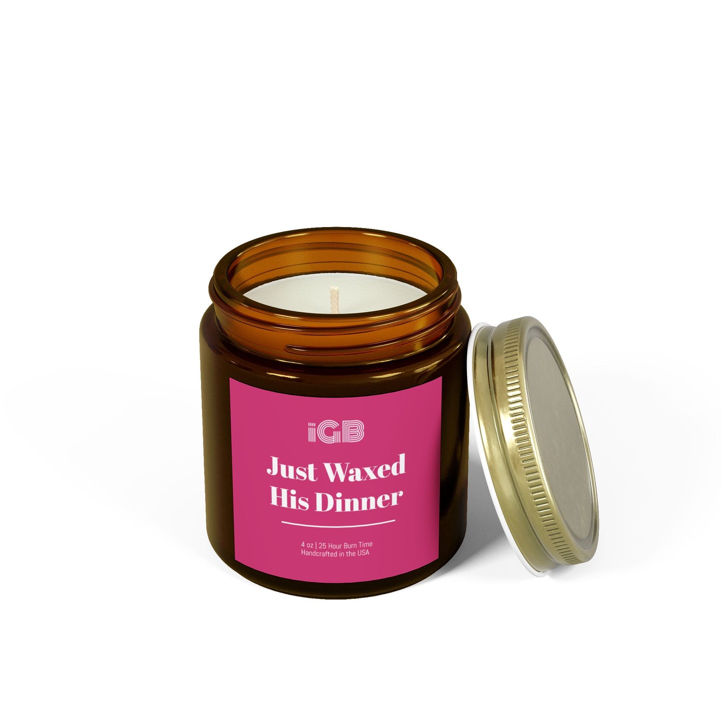 Just Waxed His Dinner Candle, Cozy Home Decor, Gift for Her, Aromatherapy, Seasonal fall Candle