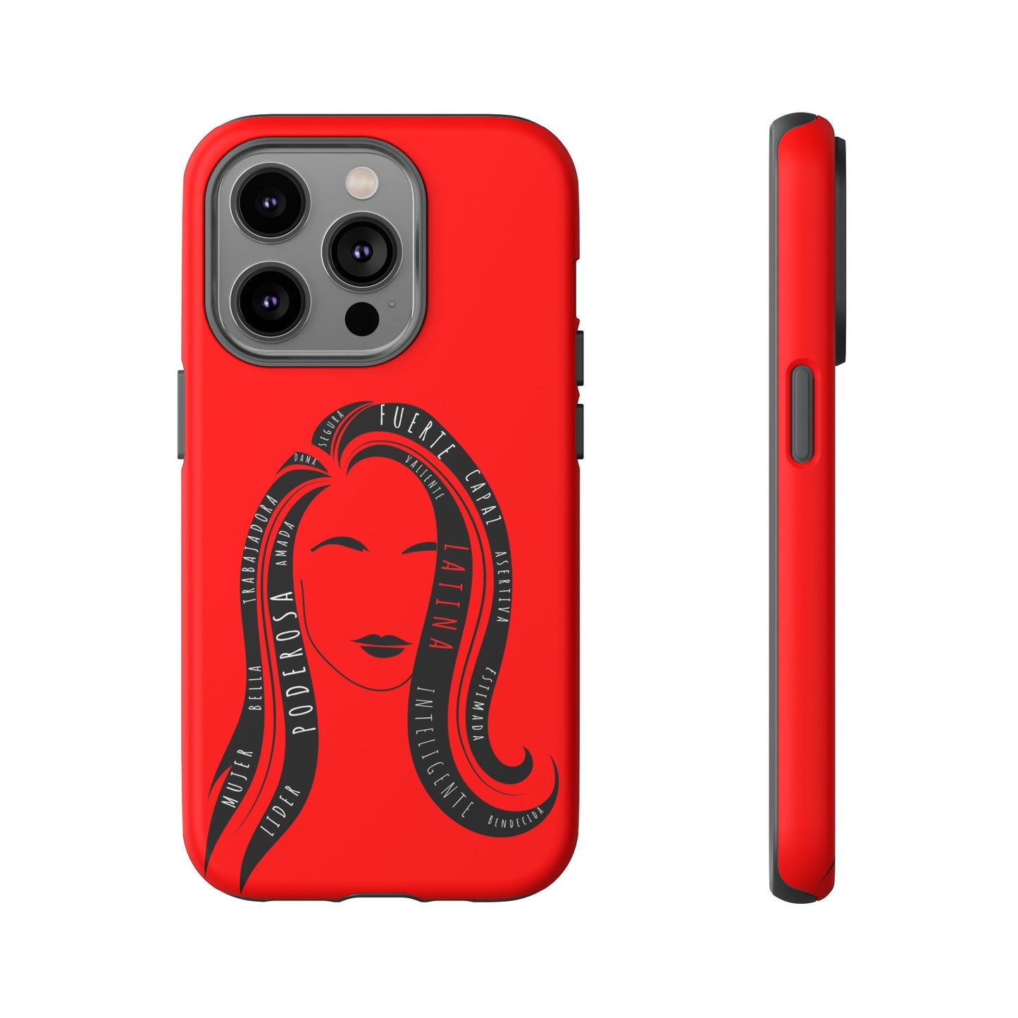 Red Fuerza Latina Tough Phone Case | Latina Empowerment Protective Cover