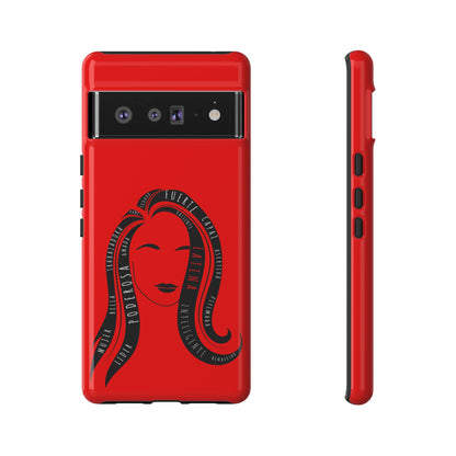 Red Fuerza Latina Tough Phone Case | Latina Empowerment Protective Cover