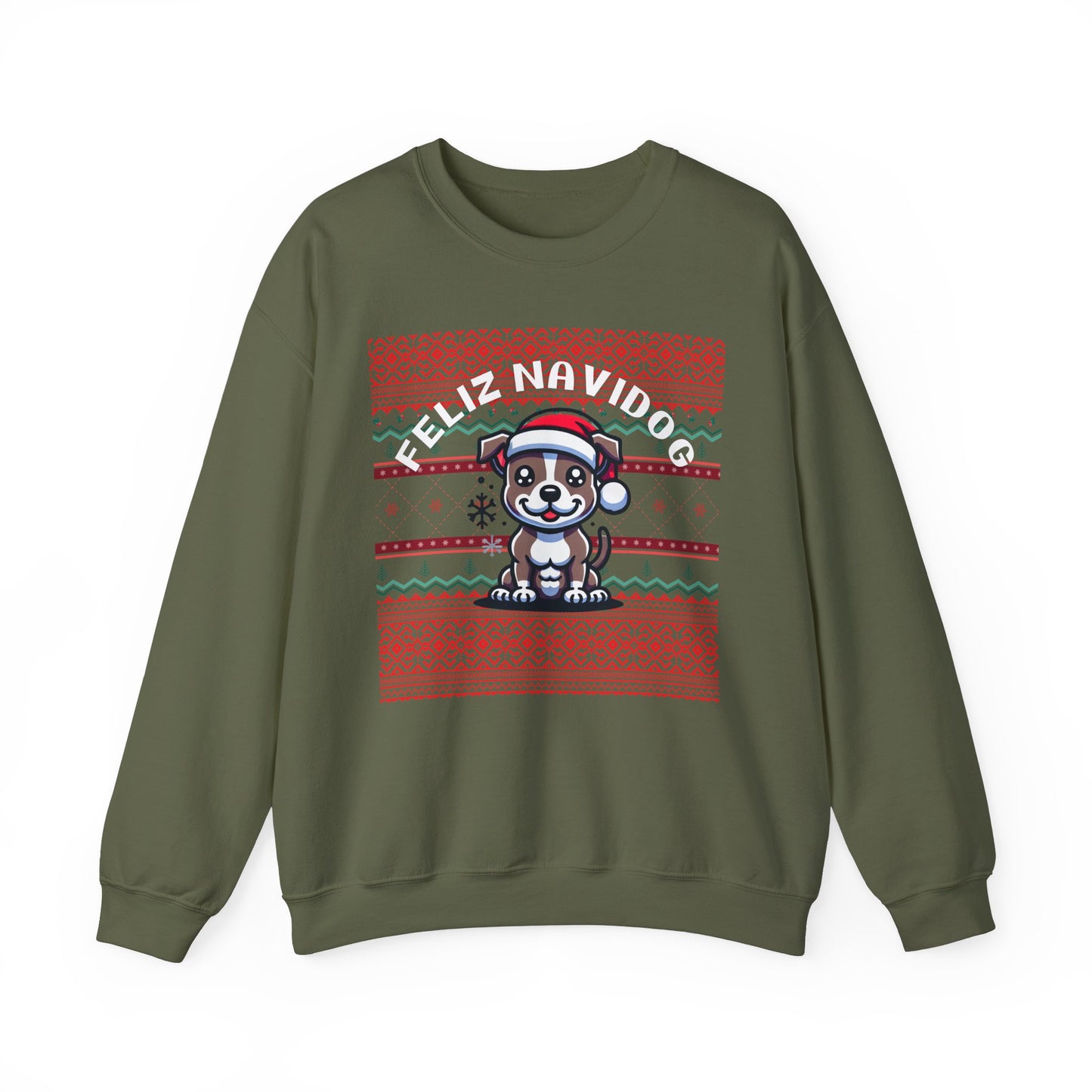 Feliz Navidog Ugly Christmas Sweater- Pitbull