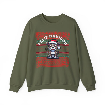 Feliz Navidog Ugly Christmas Sweater- Pitbull