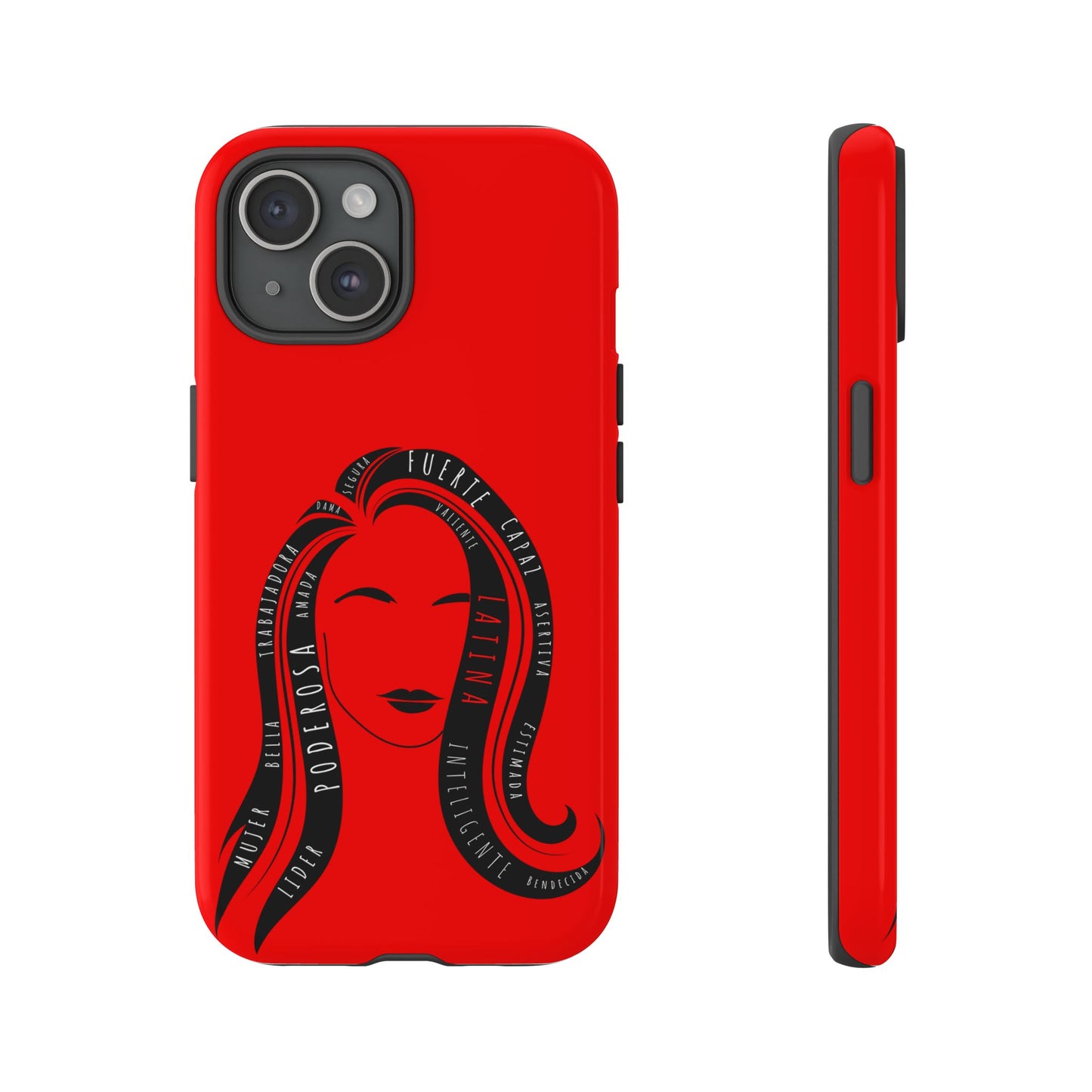 Red Fuerza Latina Tough Phone Case | Latina Empowerment Protective Cover