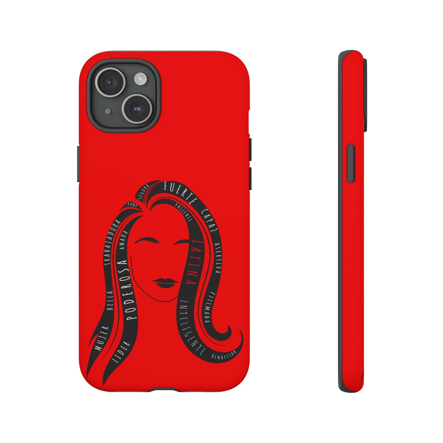 Red Fuerza Latina Tough Phone Case | Latina Empowerment Protective Cover