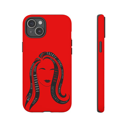 Red Fuerza Latina Tough Phone Case | Latina Empowerment Protective Cover
