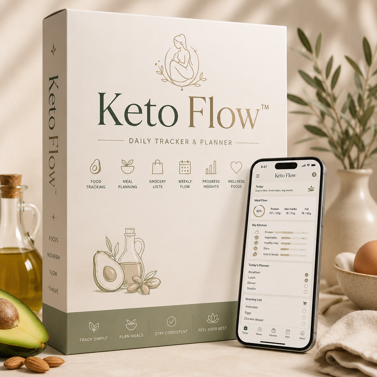 Keto Flow Daily Planner and Tracker Web App