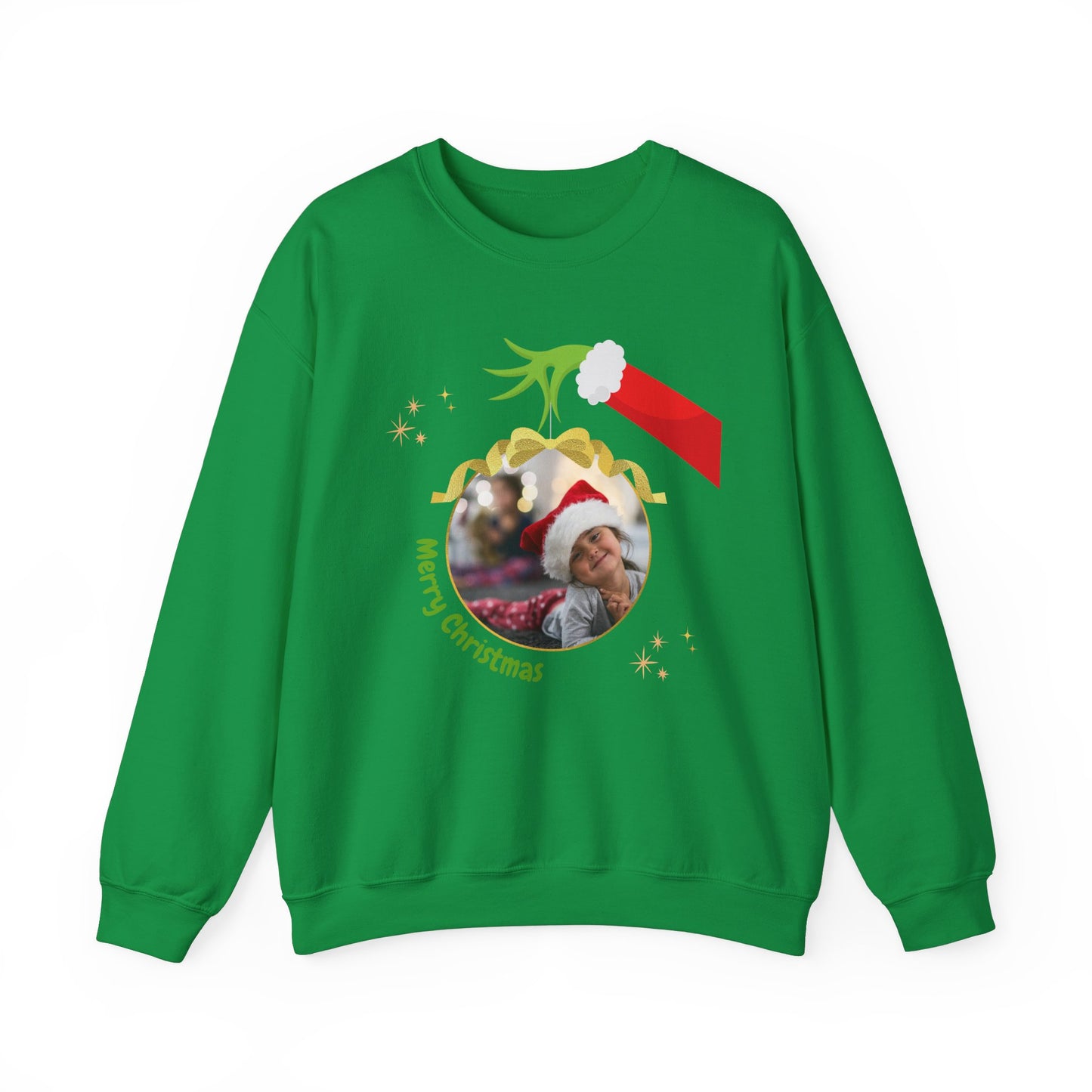 Custom Ornament with Picture Grinch Ugly Christmas Sweater