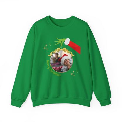 Custom Ornament with Picture Grinch Ugly Christmas Sweater