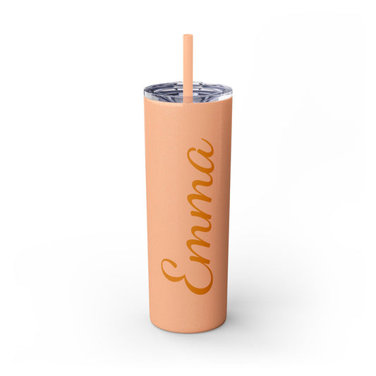 Custom Glitter Skinny Tumbler, 20 oz