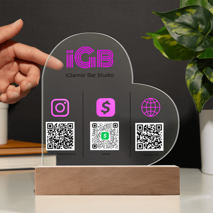 CustiGB in shop  QR code Business Social Media Sign