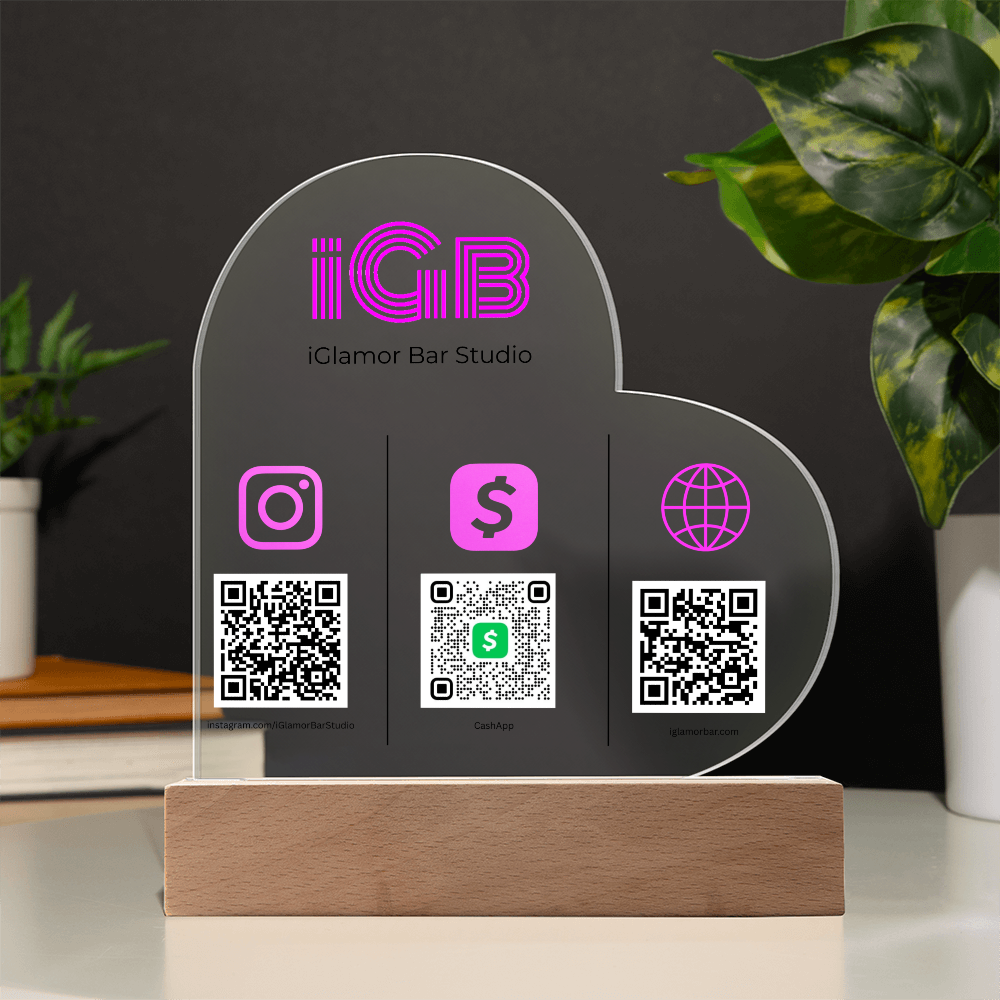 CustiGB in shop  QR code Business Social Media Sign